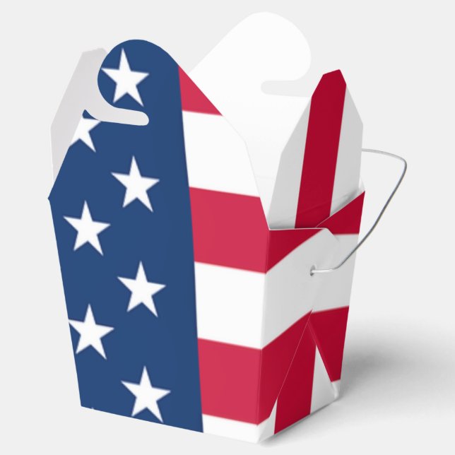 USA Flag Favour Box (Opened)