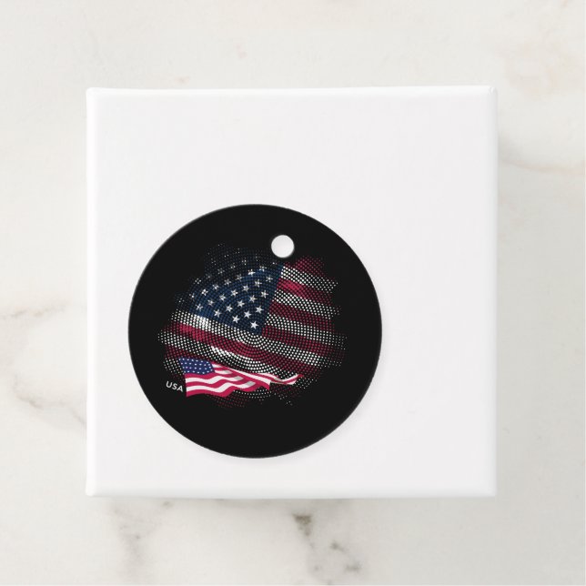 USA flag Favour Tags (In Situ)