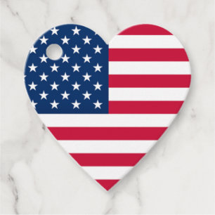 USA Flag Favour Tags Gift