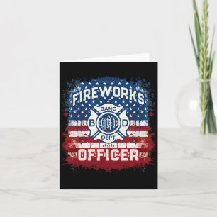 Usa Flag Fireworks Officer Safety Director Pyro Te Card