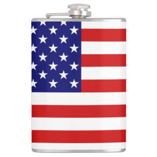 USA Flag flacnt Hip Flask