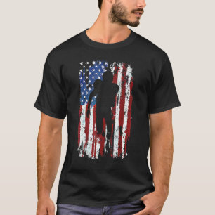 Usa Flag Football 4th July Patriotic Clothing Men T-Shirt