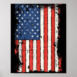 USA Flag Fourth of July Patriotic AAAmerican Pride Poster