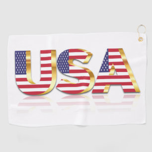 USA Flag Golf Towel