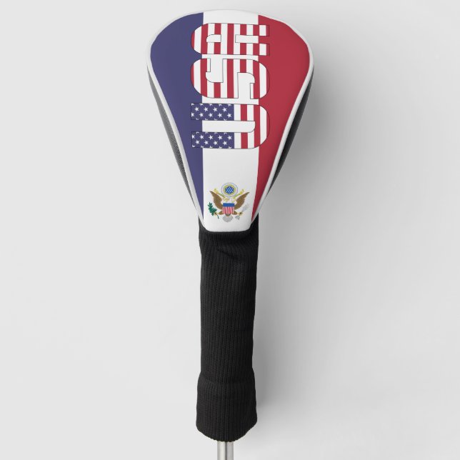 USA Flag Gorgeous Patriotic Golf Head Cover (Front)