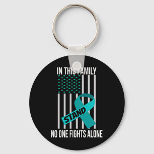 Usa Flag Green Ribbon Shirt Mental Health Awarenes Keychain