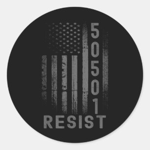 Usa Flag Hans Off Remove Reverse Reclaim 50501 Pro Classic Round Sticker