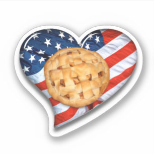 USA Flag Heart and Apple Pie