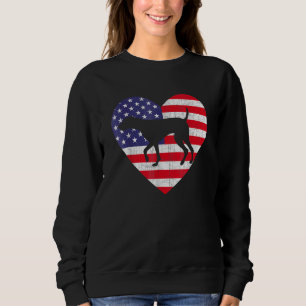 Usa Flag Heart German Shorthaired Pointer Dog 4th Sweatshirt