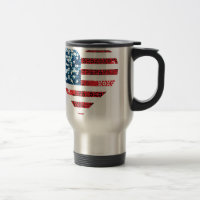usa flag heart