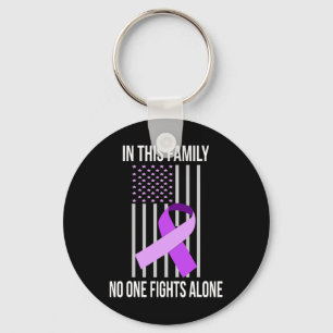 Usa Flag Heimerheimer Ribbon Heimerheimer Disease Keychain