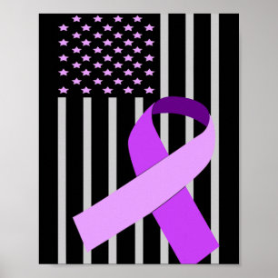 Usa Flag Heimerheimer Ribbon Heimerheimer Disease Poster