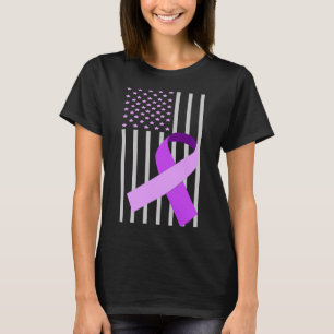 Usa Flag Heimerheimer Ribbon Heimerheimer Disease  T-Shirt