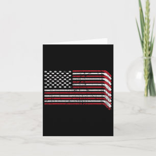 Usa Flag Hockey Sticks American Pride 4th Of July Card
