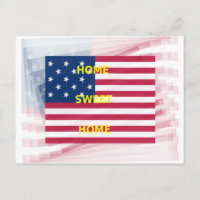 USA Flag "Home Sweet Home" Art Print