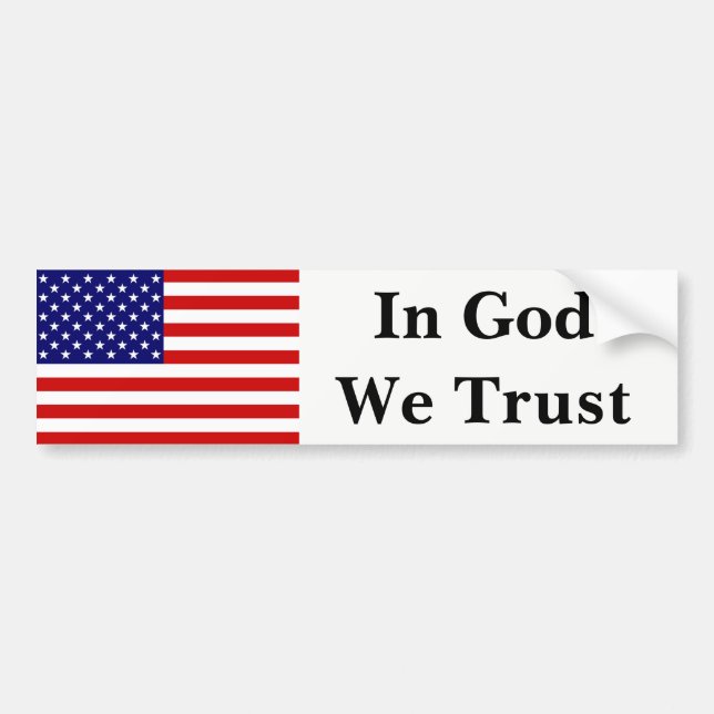 USA Flag In God We Trust bst Bumper Sticker (Front)