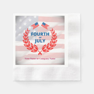 USA Flag Inspired Fourth of July Napkin