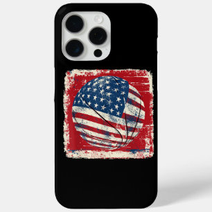 USA Flag July 4th Basketball iPhone 15 Pro Max Case