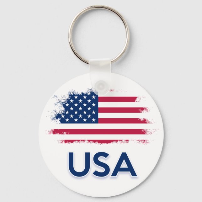 USA Flag        Keychain (Front)