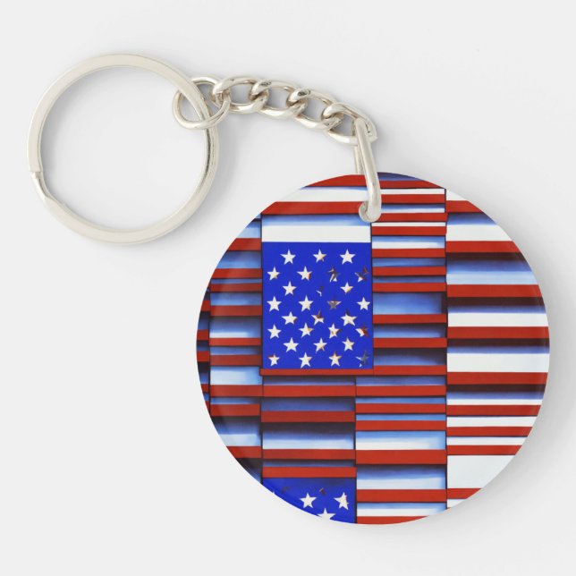 USA flag  Keychain (Front)