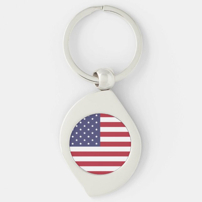 USA Flag Keychain – American Pride Gift (Front)