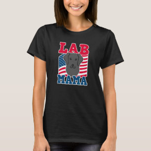 Usa Flag Labrador Mama Lab Mom T-Shirt