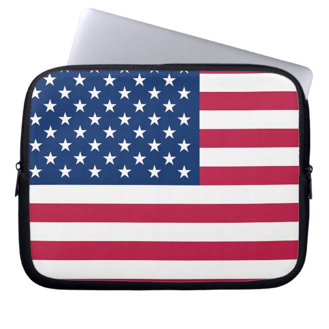 USA Flag Laptop Sleeve (Front)