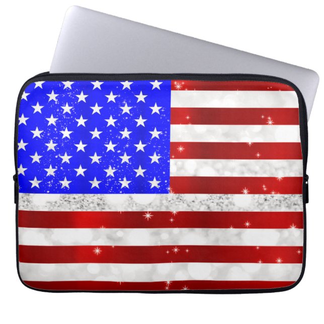 USA flag Laptop Sleeve (Front)