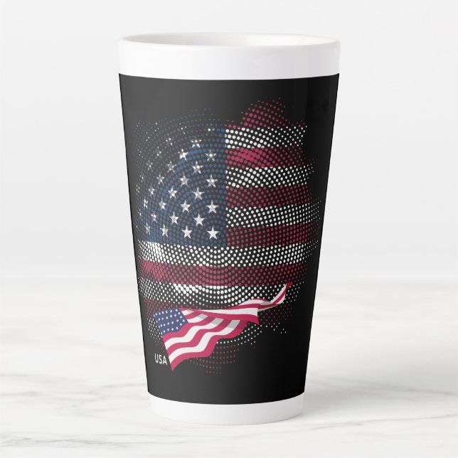 USA flag Latte Mug (Front)