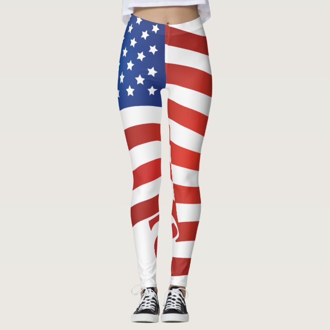 USA flag Leggings (Front)