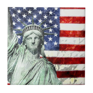 USA FLAG & LIBERTY TILE