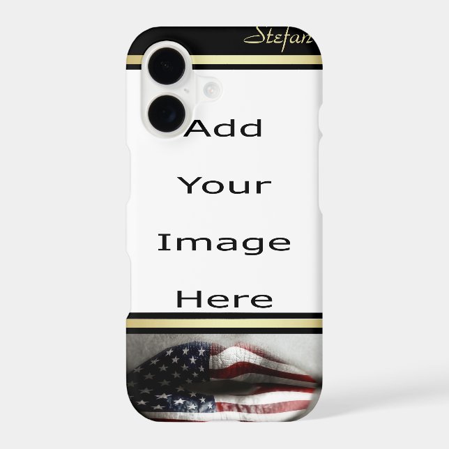 USA Flag Lips Border (Back)