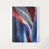 USA Flag Logo Large Tapestry