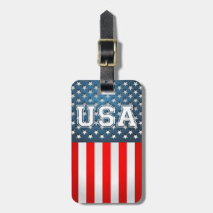 USA Flag Luggage Tag