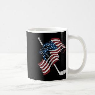 Usa Flag Made Of Hockey Sticks Coffee Mug
