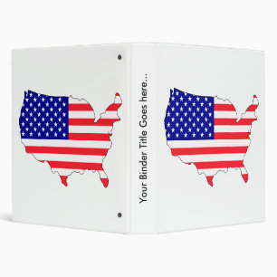 Usa Flag Map full size Binder