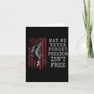Usa flag may we forget freedom isnt veteran men card
