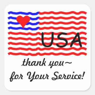 USA FLAG -merci LOVE sticker