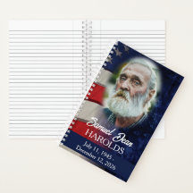USA Flag Military Funeral Memorial Guestbook