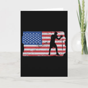 Usa Flag Mma Fighter Kickboxing Combat Boxing Card