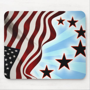 Usa flag mouse pad