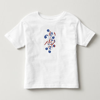 USA Flag Musical Notes Toddler T-shirt