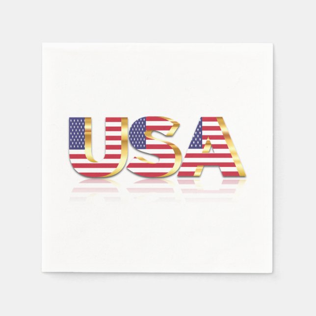 USA Flag Napkins (Front)