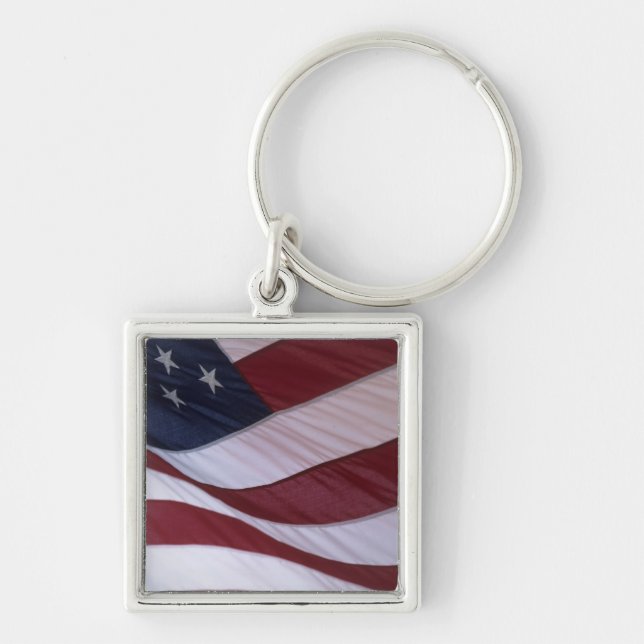 USA flag, North Carolina, USA Keychain (Front)