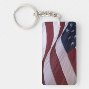 USA flag, North Carolina, USA Keychain