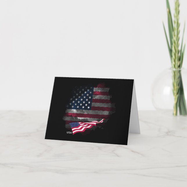 USA flag Note Card (Front)