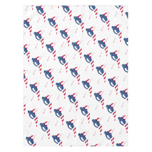 USA Flag of America Skiing American skier Tablecloth