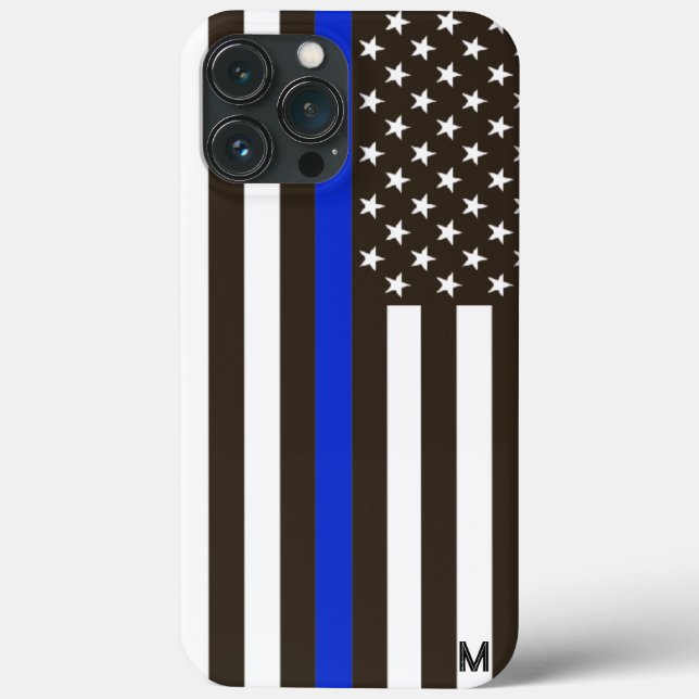 *~* USA Flag Old Glory Patriotic Thin Blue Line Case-Mate iPhone Case (Back)