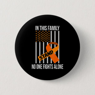 USA Flag Orange Ribbon Products Leukaemia Awarenes 2 Inch Round Button