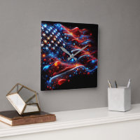 USA Flag Paint Splatters 